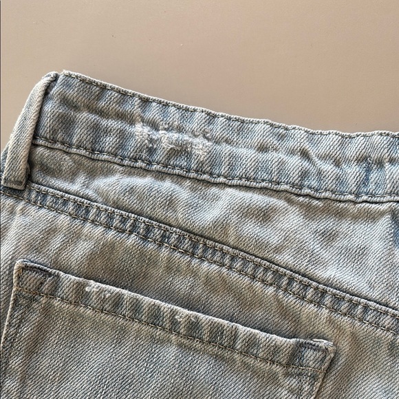 Jessica Simpson Light Blue Jean Shorts Distressed Crochet Lace Patchwork Size 28 - Picture 11 of 16